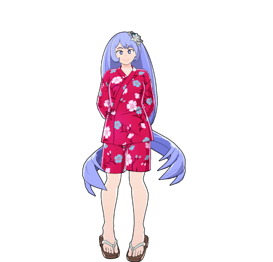 Ilustración del traje Yukata de festival (Calor)