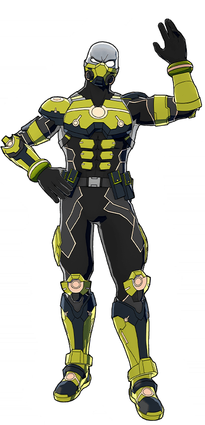 Ilustración del traje Equipo de potenciación Quirk (Peligroso)