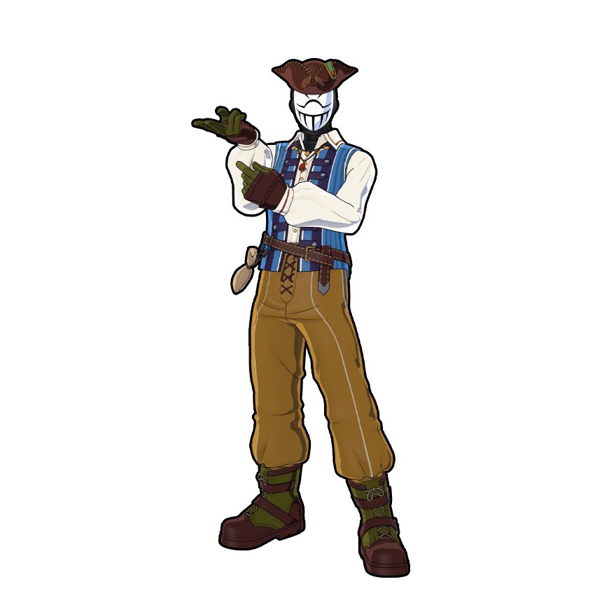 Ilustración del traje Piratas villanos