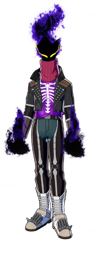 Ilustración del traje Calavera y huesos