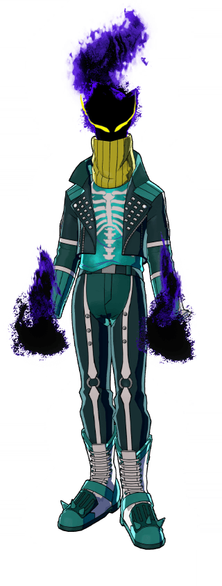 Ilustración del traje Calavera y huesos (Combate)