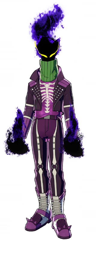 Ilustración del traje Calavera y huesos (Peligrosa)
