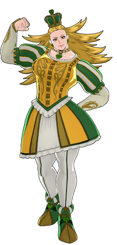 Ilustración del traje Cartas — reina (Hierbaluisa)